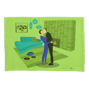 レトロゲイカップルinラブ 枕カバー