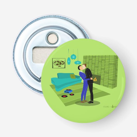 レトロゲイカップルinラブ 栓抜き (正面)