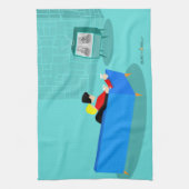 レトロゲイカップルTVキッチンタオルを見る キッチンタオル (縦)