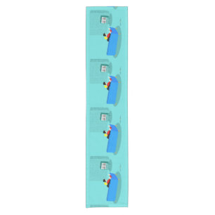 レトロゲイカップルTVテーブルランナー ショートテーブルランナー