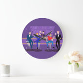 レトロゲイバーアクリル丸壁時計 ラージ壁時計 (ホーム)