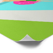 レトロゲイピンクフラミンゴプールパーティー ポスター (角)