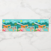 レトロゲイプールパーティーウォーターボトルラベル ペットボトルラベル (シングルラベル)