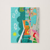 レトロゲイプールパーティーパズル ジグソーパズル (縦)