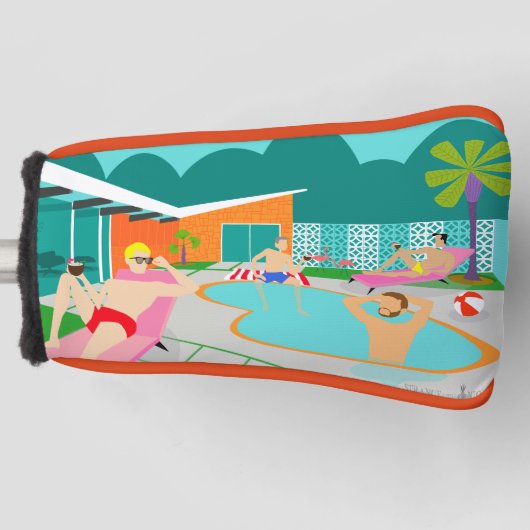 レトロゲイプールパーティーパターカバー ゴルフヘッドカバー (正面)