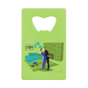 レトロゲイ対ステンレス鋼ボトルオープナー クレジットカード栓抜き