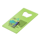 レトロゲイ対ステンレス鋼ボトルオープナー クレジットカード栓抜き (正面アングル)