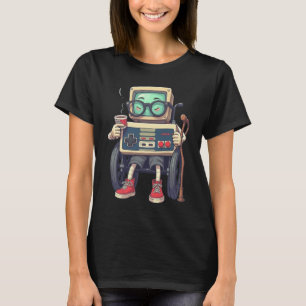 レトロゲーマーおもしろレトロゲームコントローラー Tシャツ