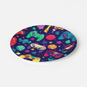 レトロゲーマーアーケードバースデーパーティー ペーパープレート (アングル)