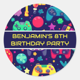 レトロゲーマーアーケードバースデーパーティー ラウンドシール