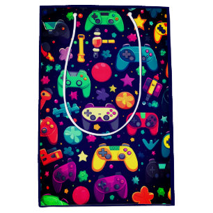 レトロゲーマーアーケード抱き枕 ミディアムペーパーバッグ