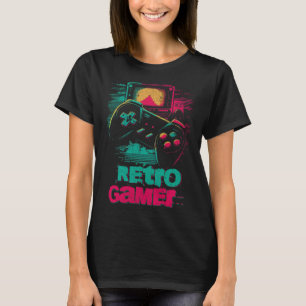 レトロゲーマーゲームコンソール90sキッドヴィンテージビデオ tシャツ