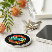 レトロゲーマージョイスティックギフト90年代ゲーマーキッズ キーホルダー (側面)