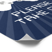 レトロゲーマーテーマ子供の誕生日パーティー好意サイン ポスター (角)