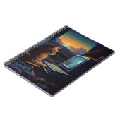 レトロゲーマーネコ | 8ビットピクセルアートゲーム ノートブック (左側)