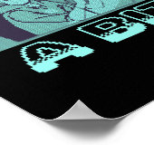 レトロゲーマーピクセルのルック与えはビットおもしろいではない ポスター (角)