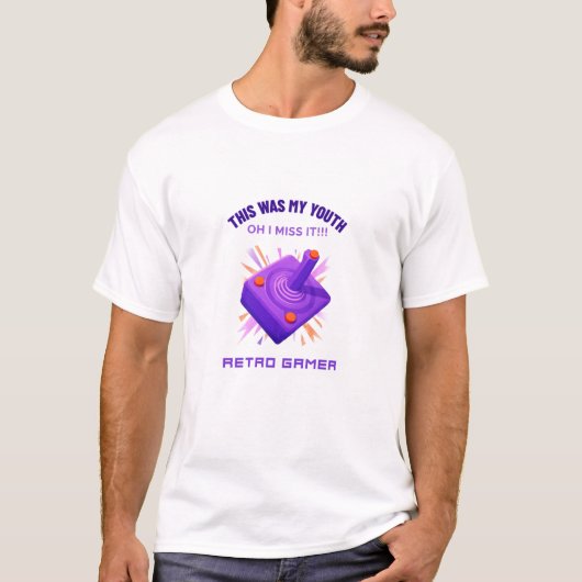レトロゲーマー恋しく思ズ・ユース Tシャツ (正面)