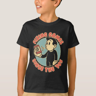 レトロゲーマー レトロ風 90年代スタイル ビデオゲーム好き Tシャツ