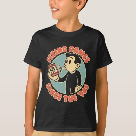 レトロゲーマー レトロ風 90年代スタイル ビデオゲーム好き Tシャツ (正面)