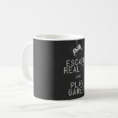 レトロゲームで現実逃避 コーヒーマグカップ (正面左)