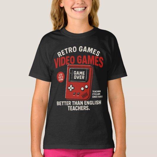  レトロゲームで英語を教えるようになってから  Tシャツ (正面)