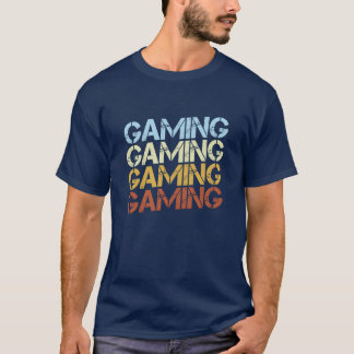 レトロゲームのタイポグラフィーファミリーレトロ Tシャツ