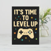 レトロゲームのテーマの招待カード 招待状 (スタンド正面)