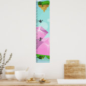 レトロゲームの成長図 ポスター (キッチン)