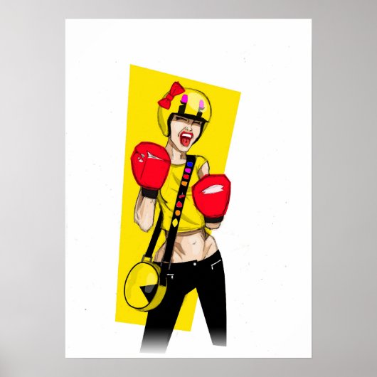 レトロゲームガール ポスター (正面)