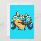 レトロゲームコントローラー誕生日パーティー招待状 招待状 (裏面)