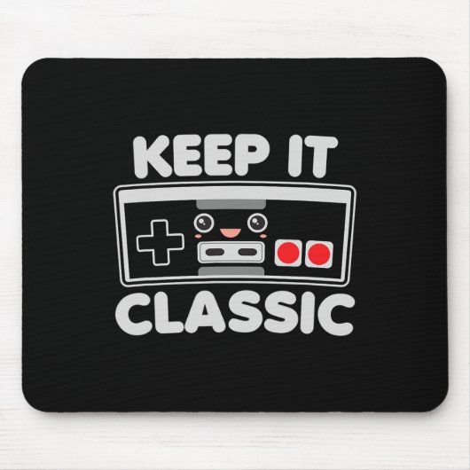 レトロゲームコントローラー おもしろTシャツ 80年代 マウスパッド (正面)