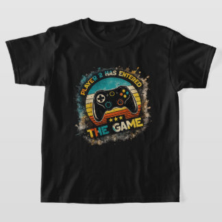 レトロゲームコントローラー ビンテージグラフィックデザイン Tシャツ