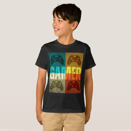 レトロゲームコントローラーTシャツ Tシャツ (正面フル)