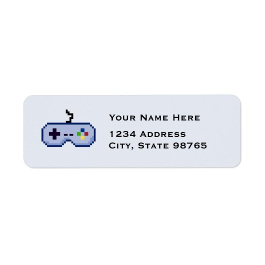 レトロゲームコントローラ戻る青い住所 シール (正面)