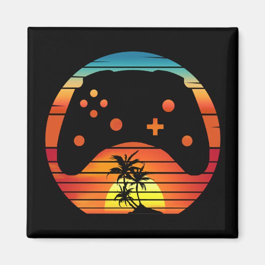 レトロゲームサンセット マグネット (正面)