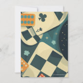 レトロゲームナイトソーシャルまたはバースデーパーティー 招待状 (裏面)