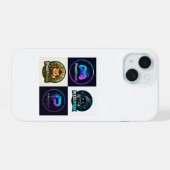 レトロゲームバッジ iPhone 15ケース | ゲーマー電話C (裏面横)