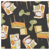 レトロゲームパターン ファブリック (クローズアップ)