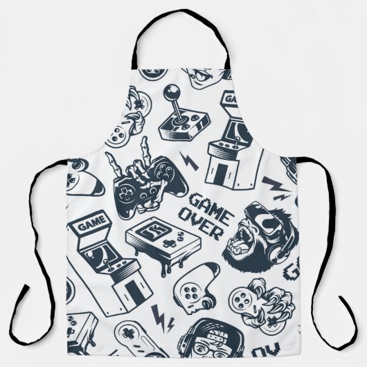 レトロゲームヴィンテージパターン。 エプロン (正面)