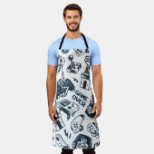 レトロゲームヴィンテージパターン。 エプロン (着用した状態)