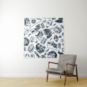 レトロゲームヴィンテージパターン。 タペストリー (インサイチュ(横))