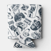 レトロゲームヴィンテージパターン。 缶クーラー (裏面)