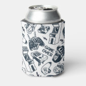 レトロゲームヴィンテージパターン。 缶クーラー (缶裏面)