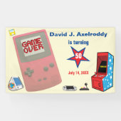 レトロゲーム大好き！ 🎮 50歳の誕生日おめでとう！ 横断幕 (横)