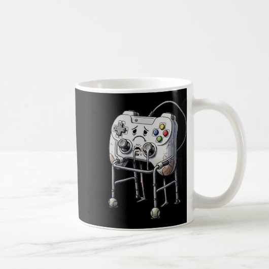 レトロゲーム好きなオールドゲーマー  コーヒーマグカップ (右)
