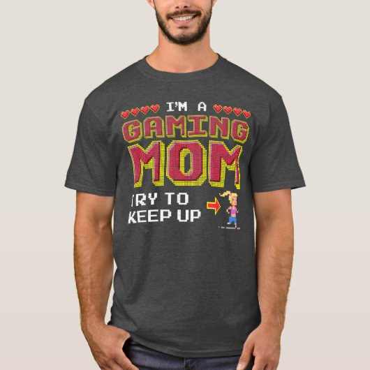 レトロゲーム好きなママのための90年代風ゲーマー Tシャツ (正面)