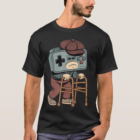 レトロゲーム好きな人へ 懐かしの80年代 90年代 ゲーム好きのためのグッズ Tシャツ (正面)