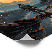 レトロゲーム宇宙宇宙飛行士ベクトルポスター ポスター (角)