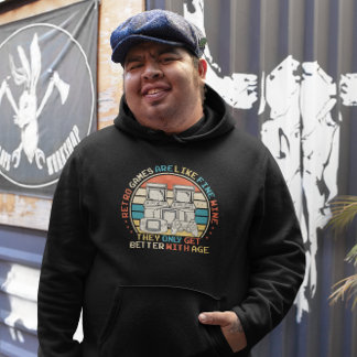 レトロゲーム年齢素晴らしワイン – ビデオゲーム パーカ