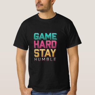 レトロゲーム引用文 – ゲーム懸命ステイハンブル Tシャツ